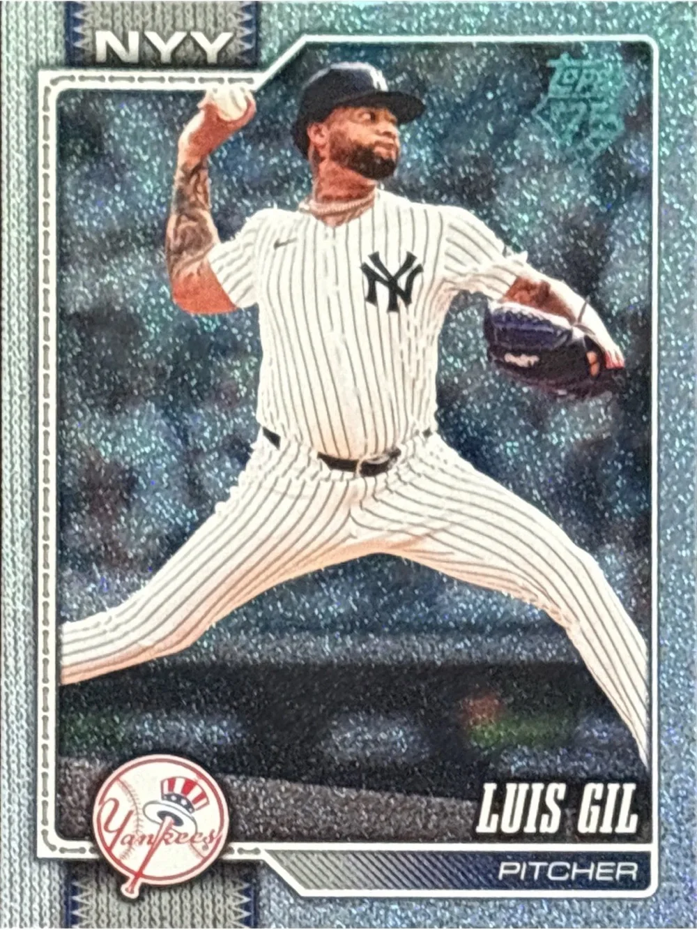 Topps Yankees Luis Gil Baseball Trading Card - Silver Foil